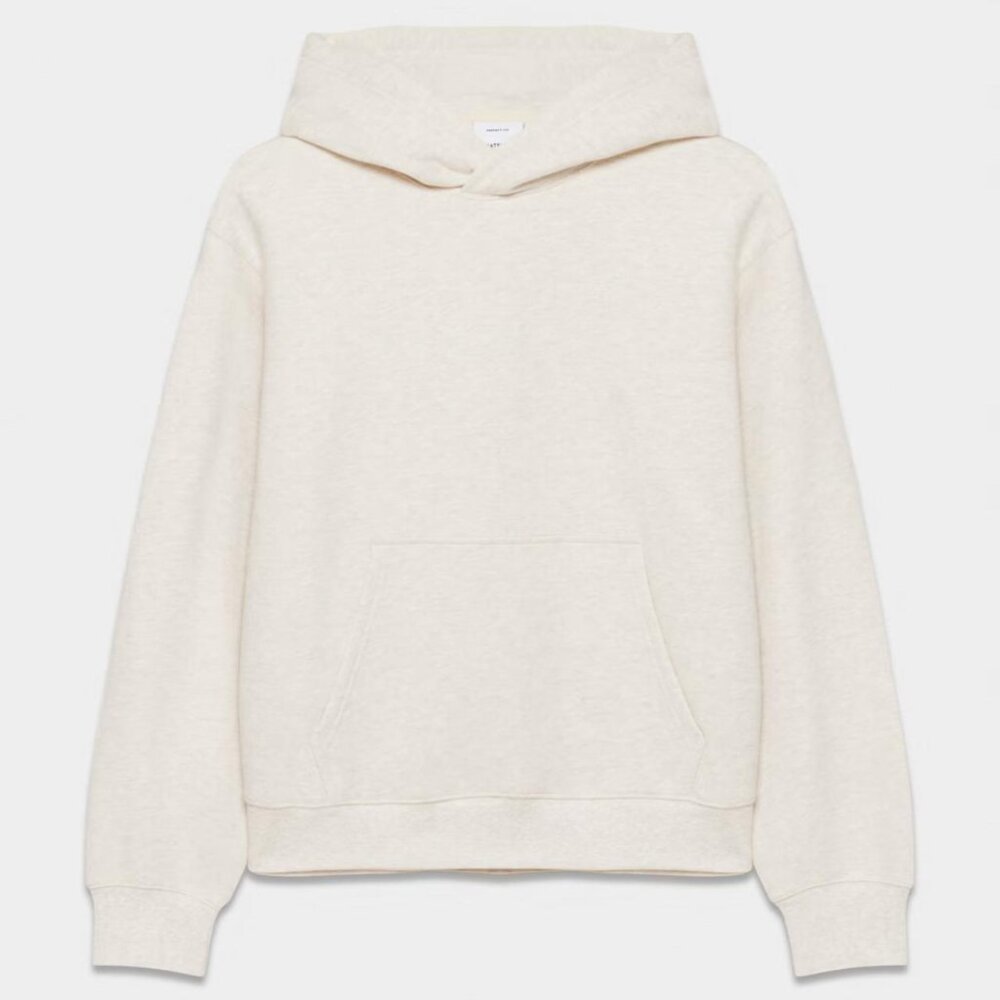 Aritzia TNA Cozy Fleece Perfect Hoodie in Oatmeal | Size L
